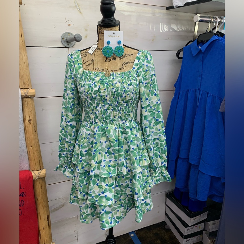 Green Floral Dress